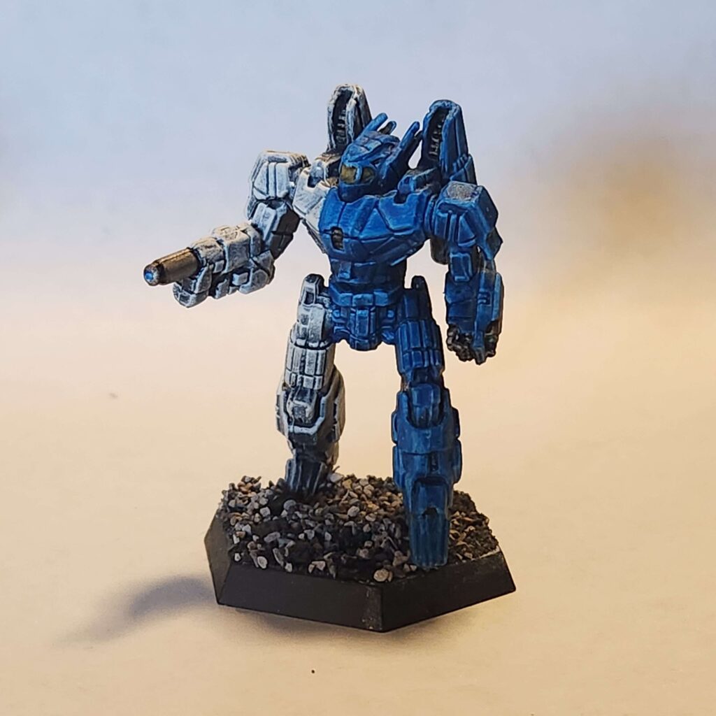 Phoenix Hawk miniature painted light blue and white