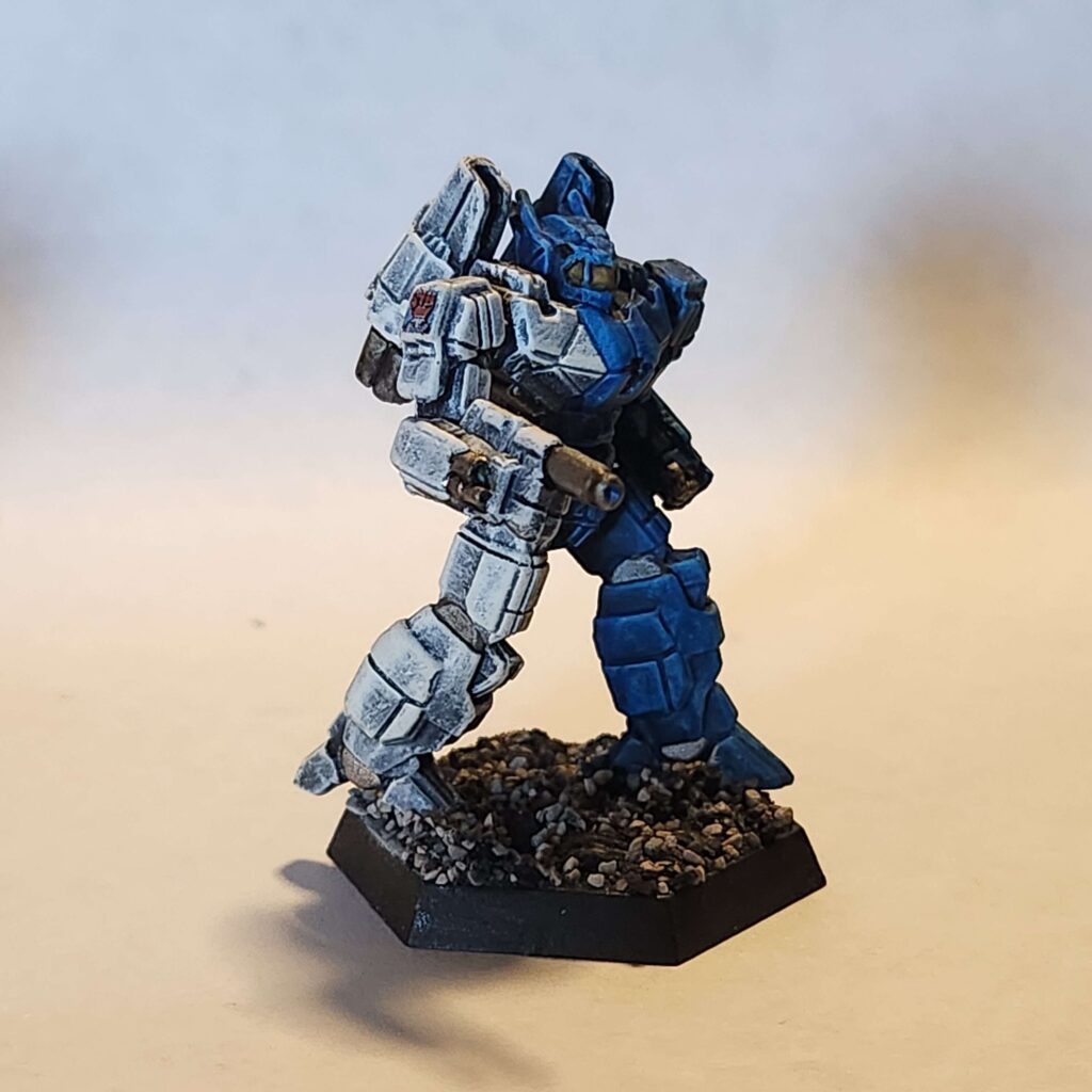 Phoenix Hawk miniature painted light blue and white