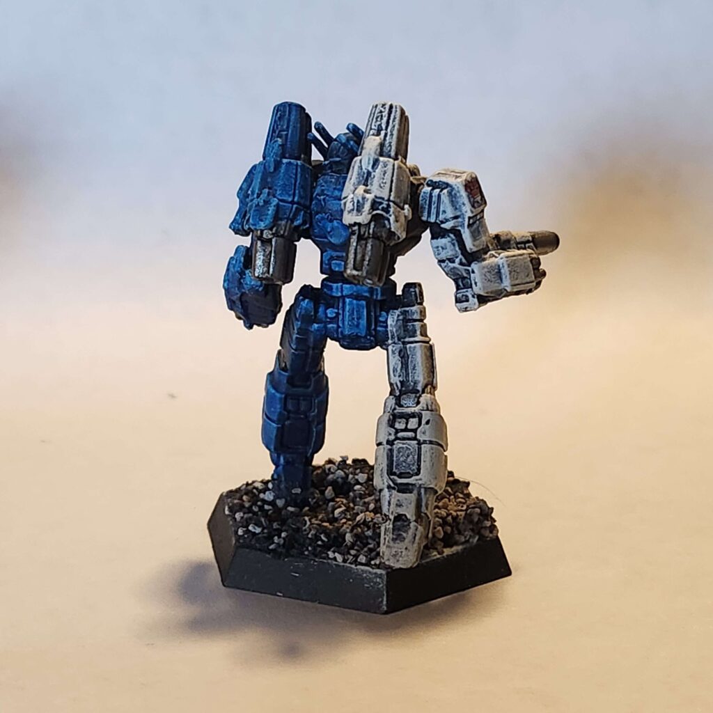 Phoenix Hawk miniature painted light blue and white