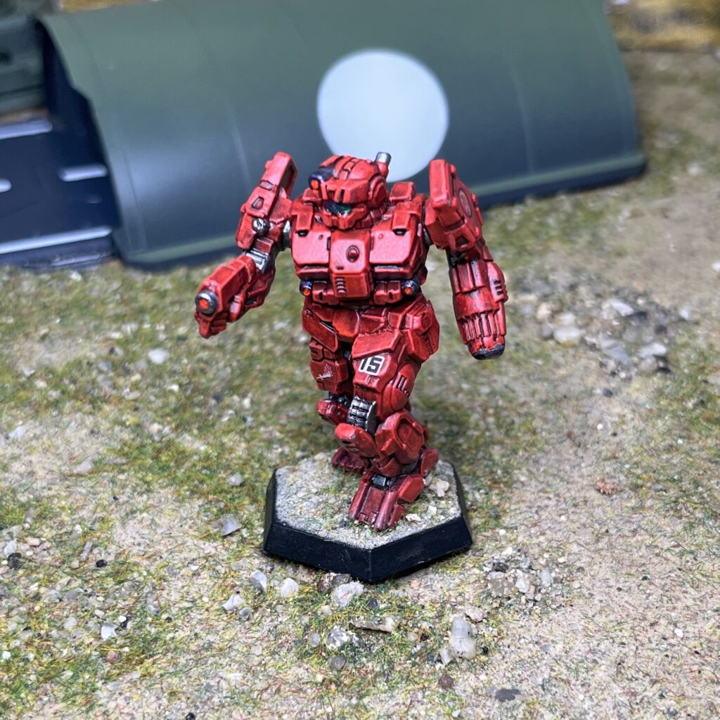 a Charger 1A1 miniature painted red