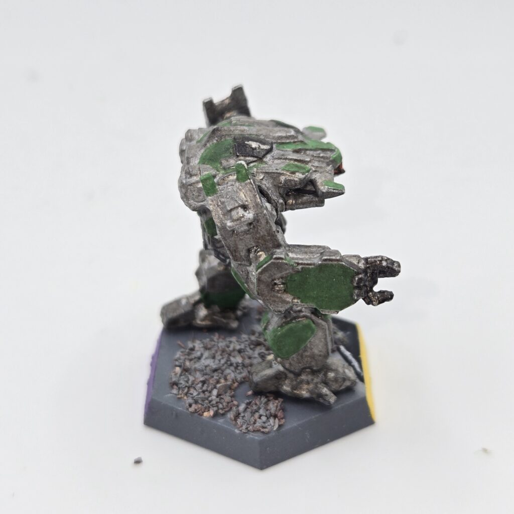 Hammerhead miniature painted metallic grey with green accents