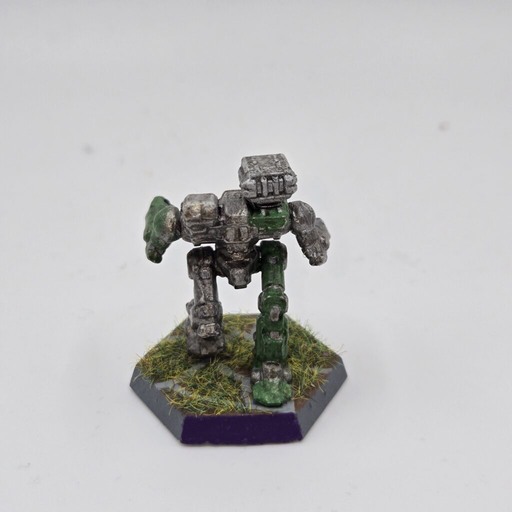 Howler miniature painted metallic grey with green accents