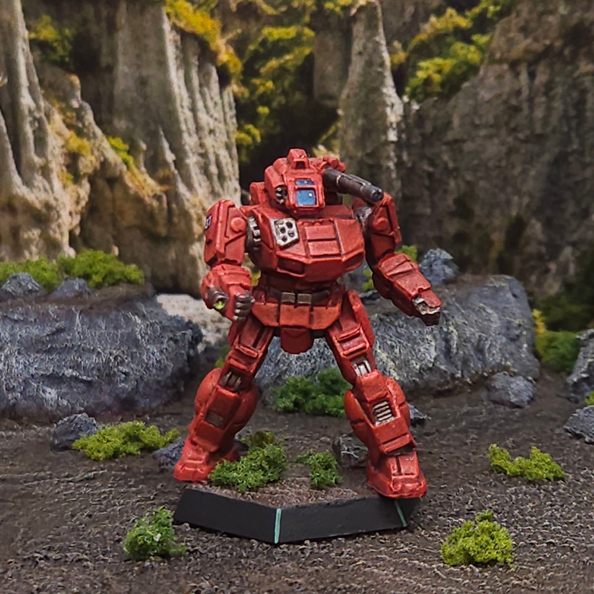 Shadow Hawk miniature painted red