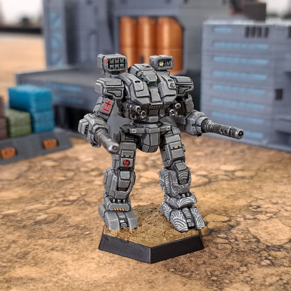 Warhammer miniature painted grey