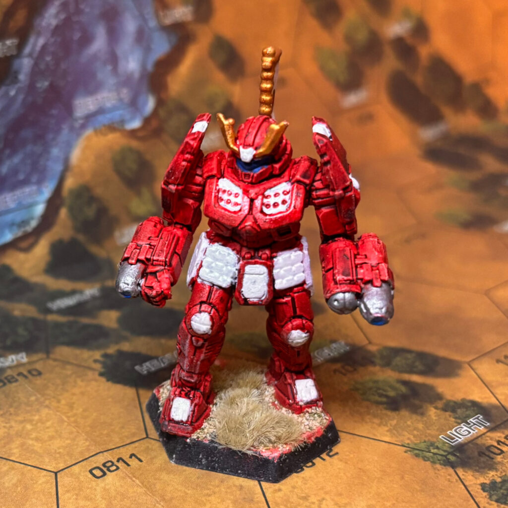Hatamoto-Chi miniature painted red and white